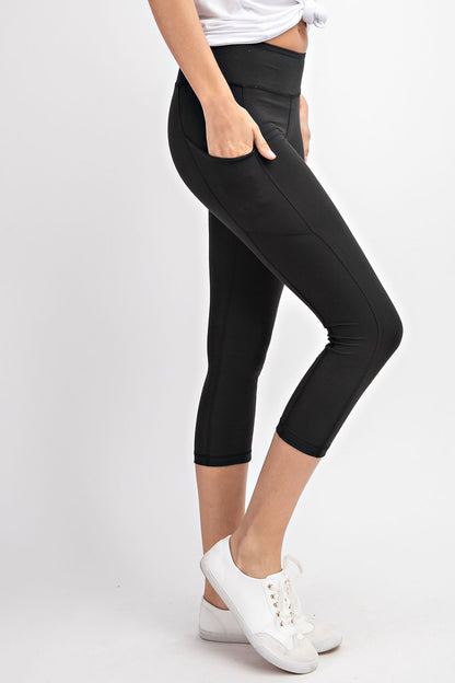 CAPRI LENGTH YOGA LEGGINGS WITH POCKETS