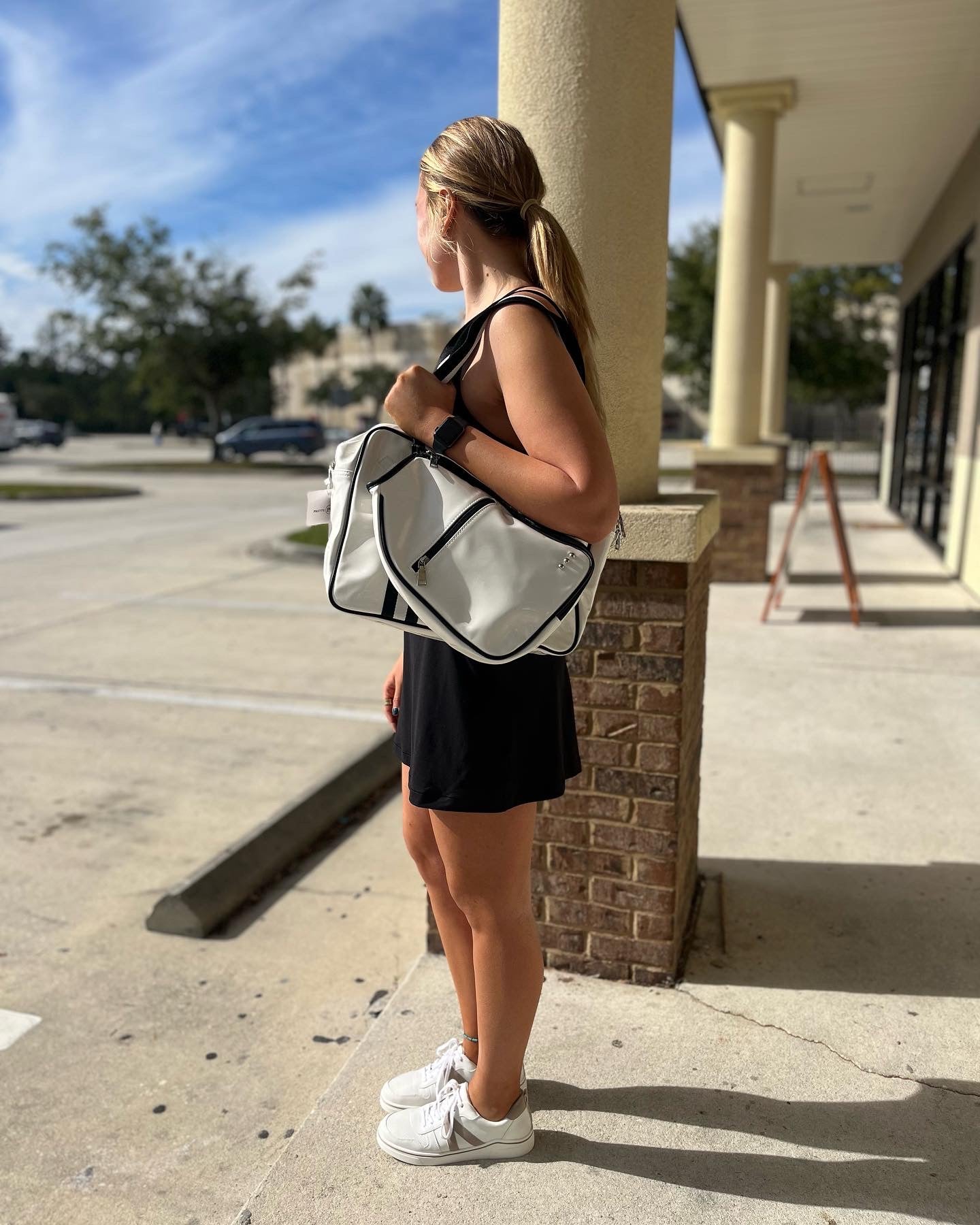 Poppy Patent Leather Pickleball Bag