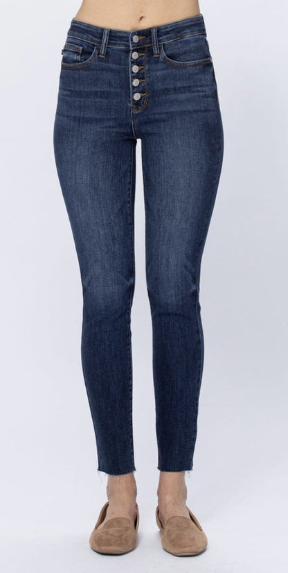 Judy Blue "Brittani" High Rise Button Fly Skinny