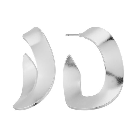 Matte Wavy Hoop Earrings