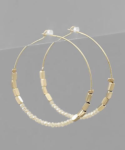 Bottom Glass Bead Hoops