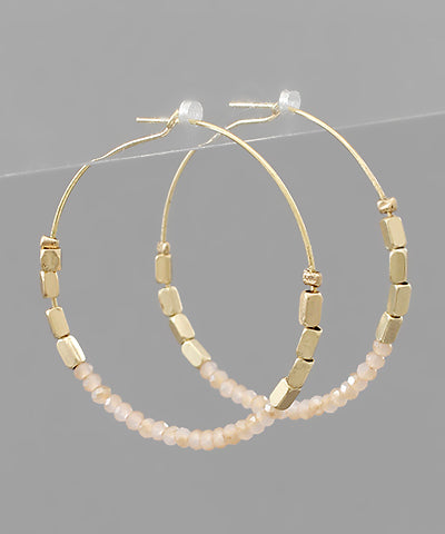 Bottom Glass Bead Hoops