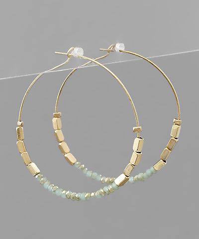 Bottom Glass Bead Hoops