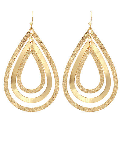 Sand Texture Teardrop Earrings