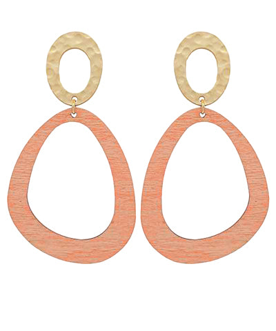 Linked Hollow Teardrop Earrings