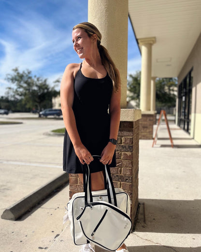 Poppy Patent Leather Pickleball Bag