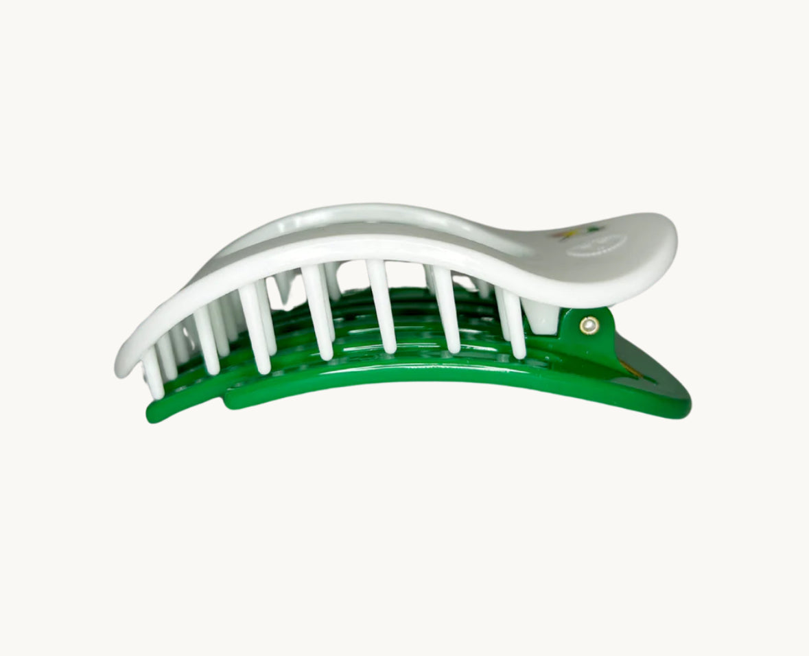 Teleties Flat Clip "Arnold Palmer" White/Green Large