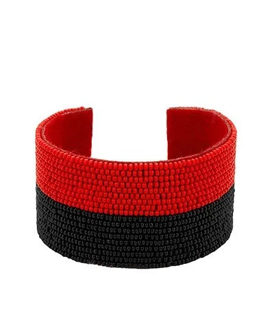 Game Day Seed Bead Cuff Bracelet (2 Colors)