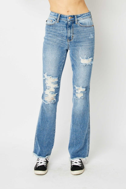 Judy Blue High Waist "Tamar" Destroyed/Frayed  Bootcut