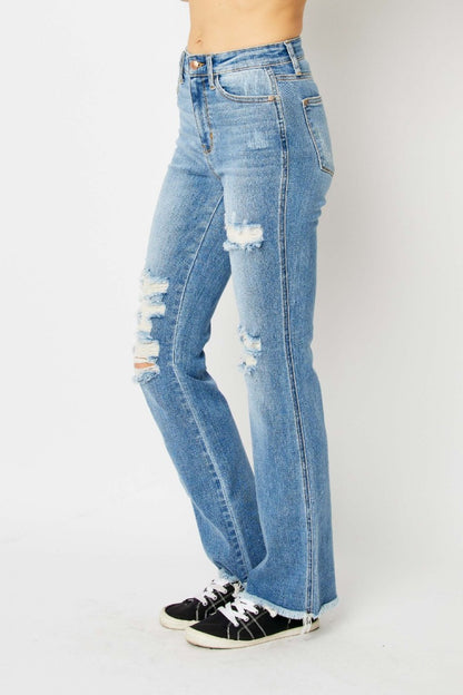 Judy Blue High Waist "Tamar" Destroyed/Frayed  Bootcut