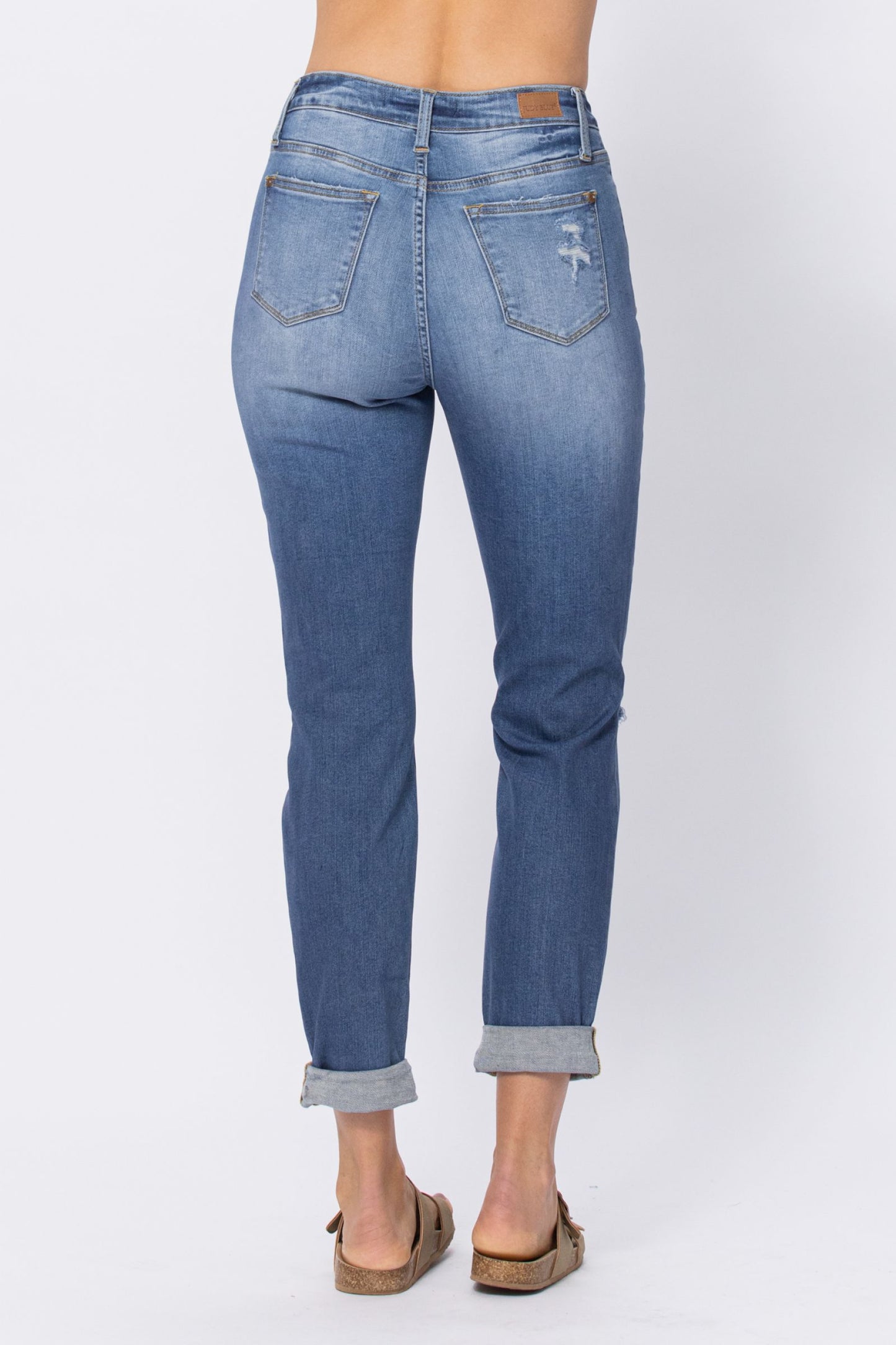 Judy Blue "Erika" High Rise Cuffed Boyfriend Jean