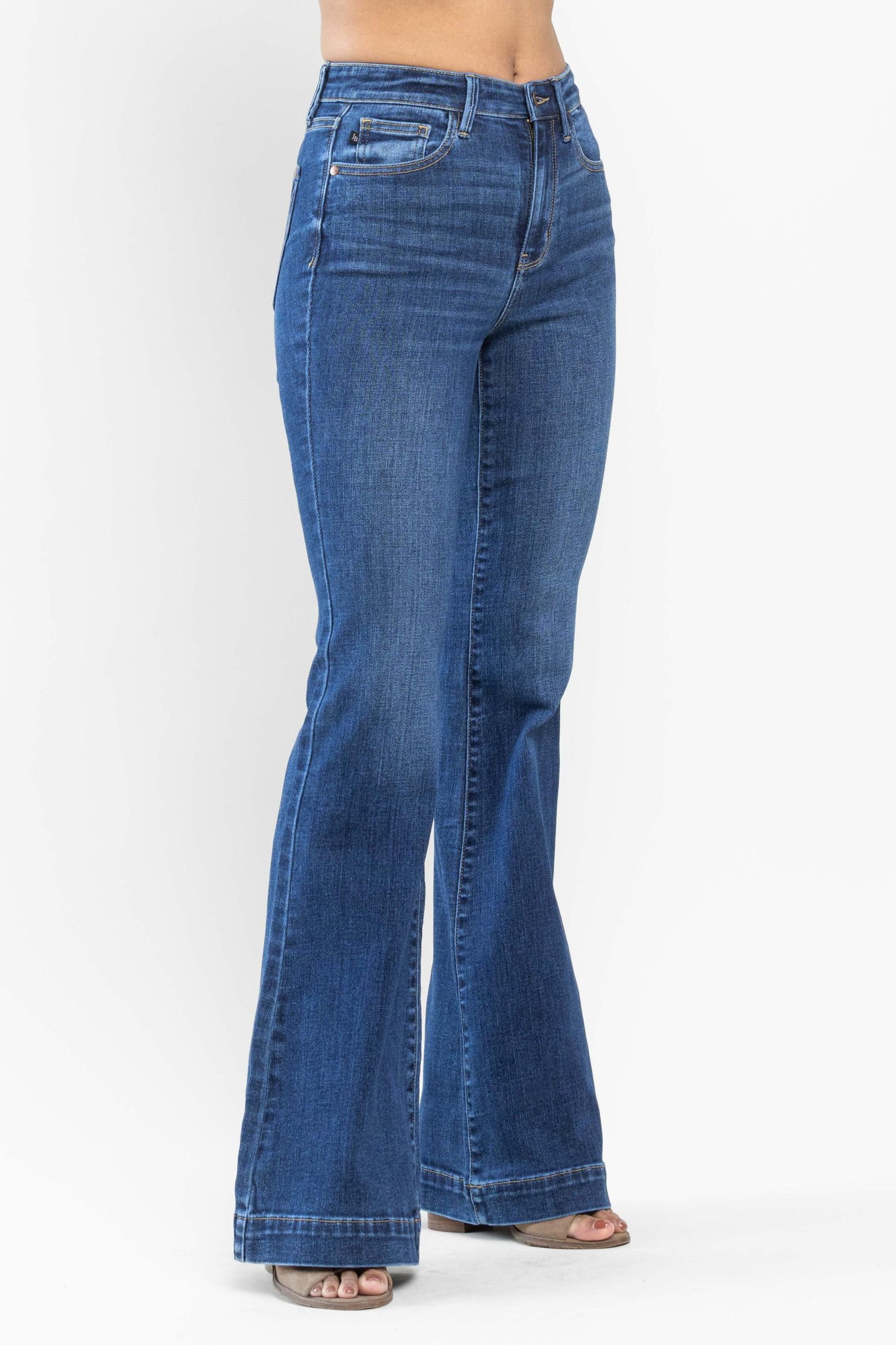 Judy Blue "Lainey" HW Wide Hem Flare