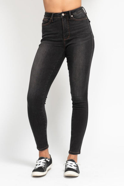 Judy Blue "Gina" Tummy Control Black Wash Skinny