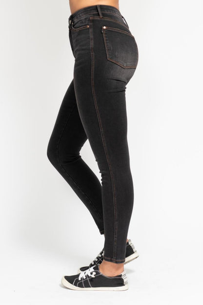 Judy Blue "Gina" Tummy Control Black Wash Skinny