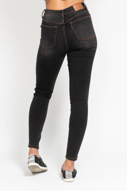 Judy Blue "Gina" Tummy Control Black Wash Skinny