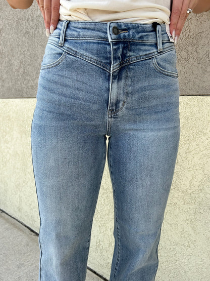 Judy Blue " Marley" High Rise Front Yoke Retro Wide