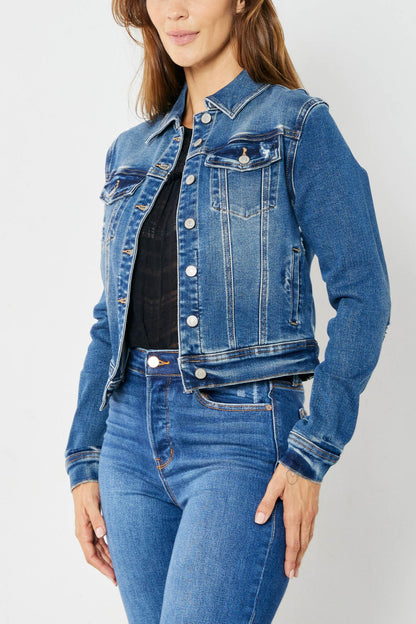 Judy Blue Distressed Denim Jacket