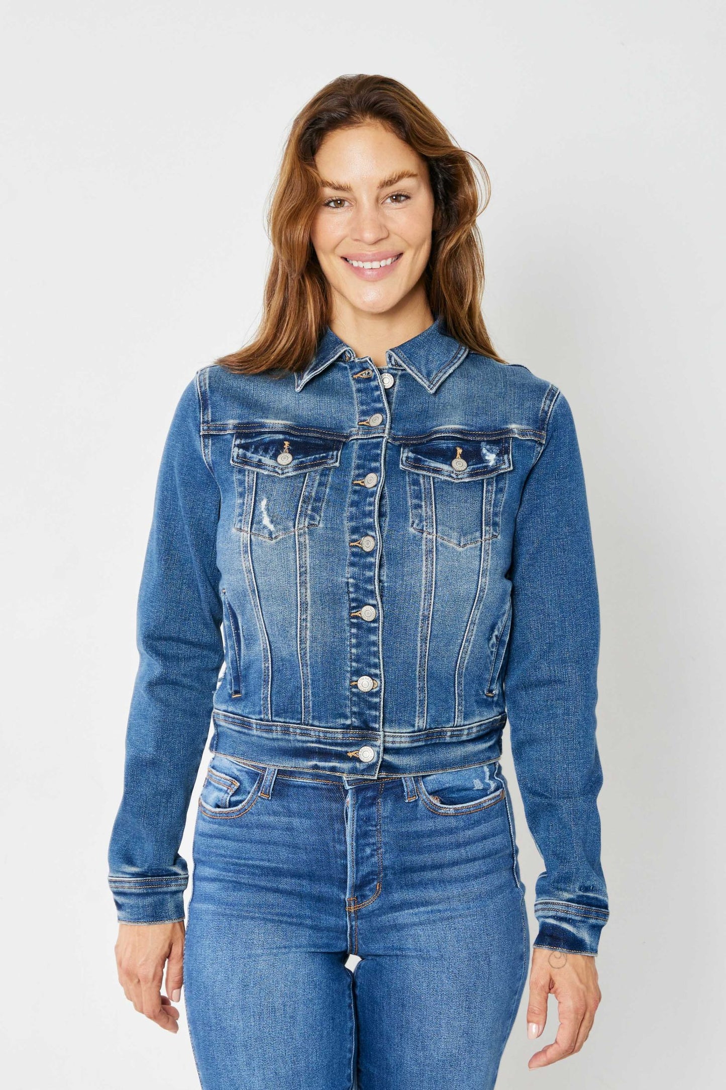 Judy Blue Distressed Denim Jacket