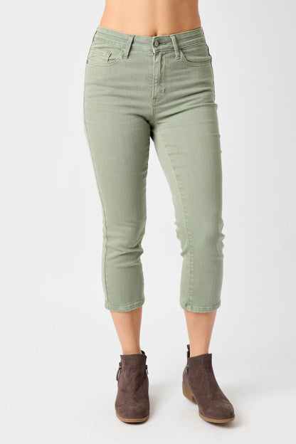 Judy Blue High Rise Sage Capri