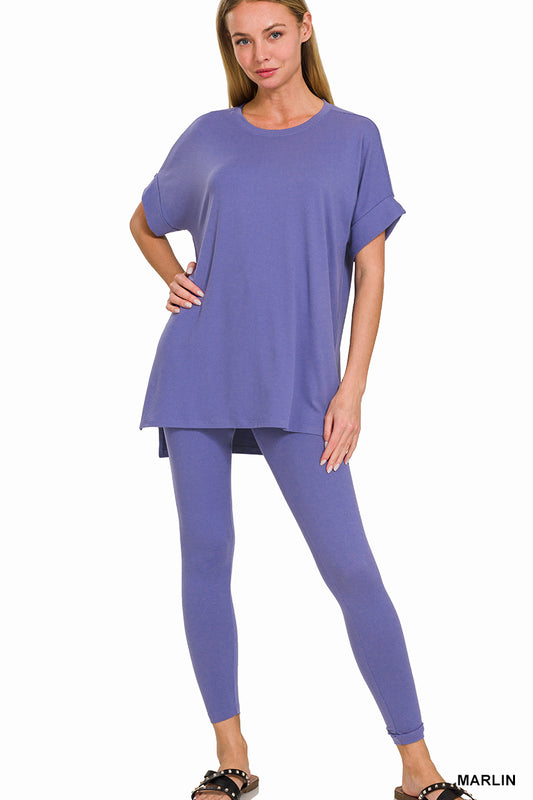 BRUSHED “Marlin” DTY MICROFIBER LOUNGEWEAR SET