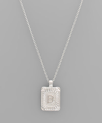 Initial Necklace Silver