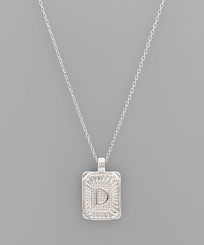 Initial Necklace Silver