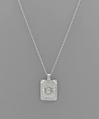 Initial Necklace Silver