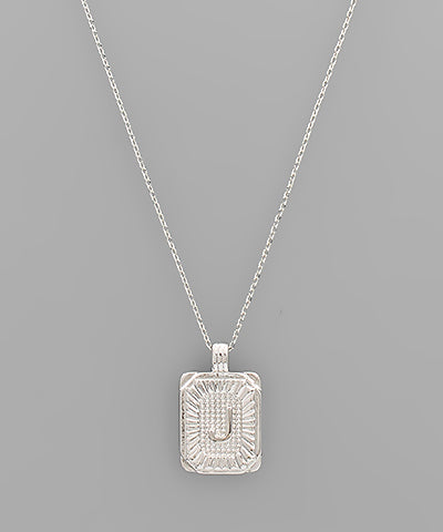 Initial Necklace Silver