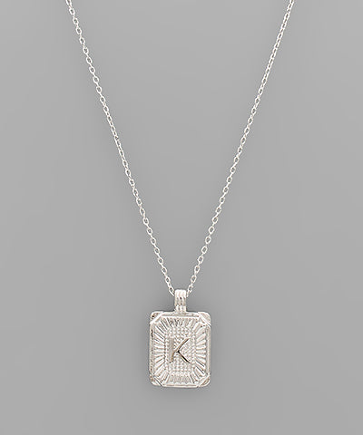 Initial Necklace Silver