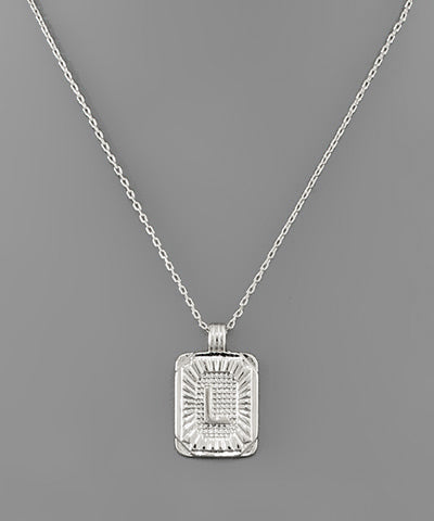 Initial Necklace Silver