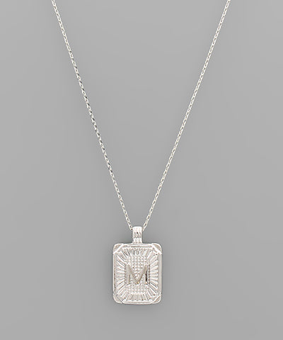 Initial Necklace Silver