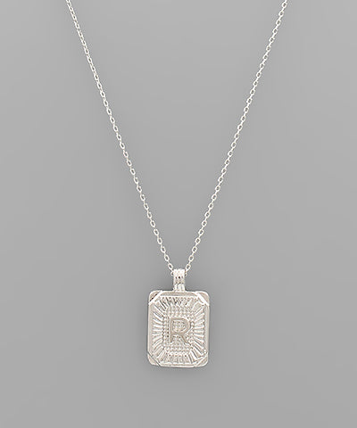 Initial Necklace Silver