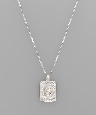 Initial Necklace Silver