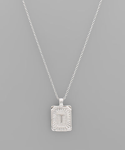 Initial Necklace Silver