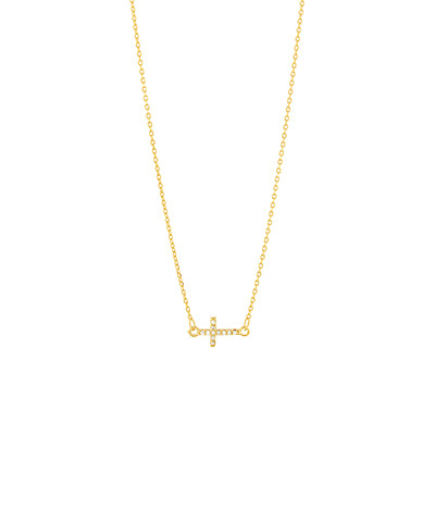 Pave Crystal Cross Necklace