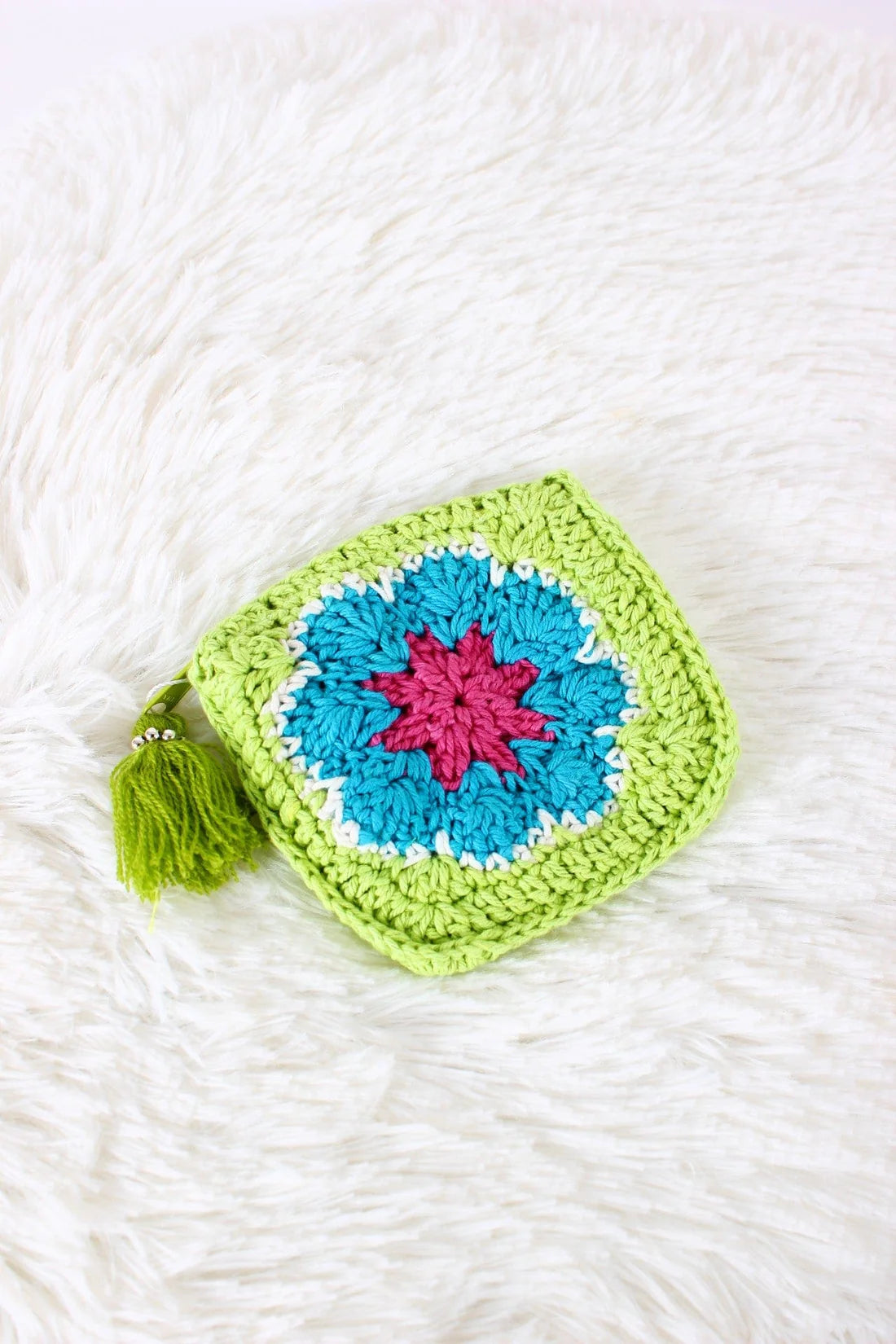 Rochelle Crochet Flower Coin Pouch