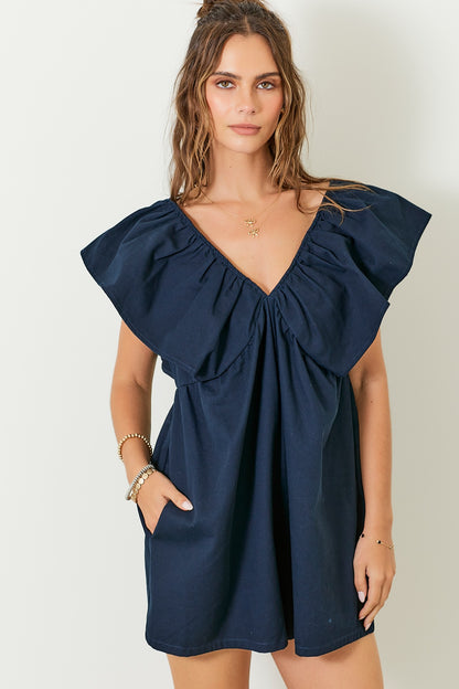 Ruffle Sleeve Romper