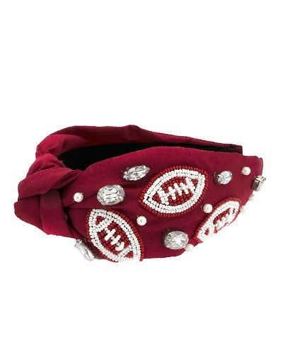 Game Day Football Beaded Headband (4 Colors)