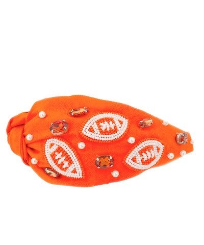 Game Day Football Beaded Headband (4 Colors)