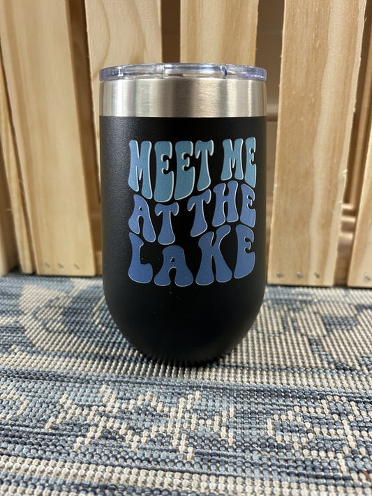 Meet Me at the Lake Stemless Wine Tumbler