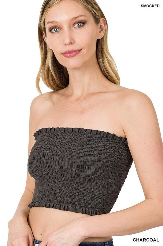 CROPPED Smocked Tube Top (8 Colors)