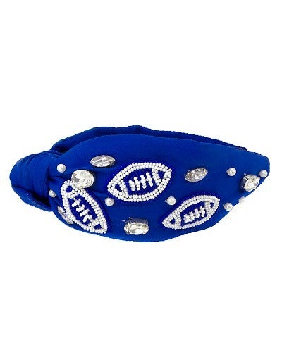 Game Day Football Beaded Headband (4 Colors)