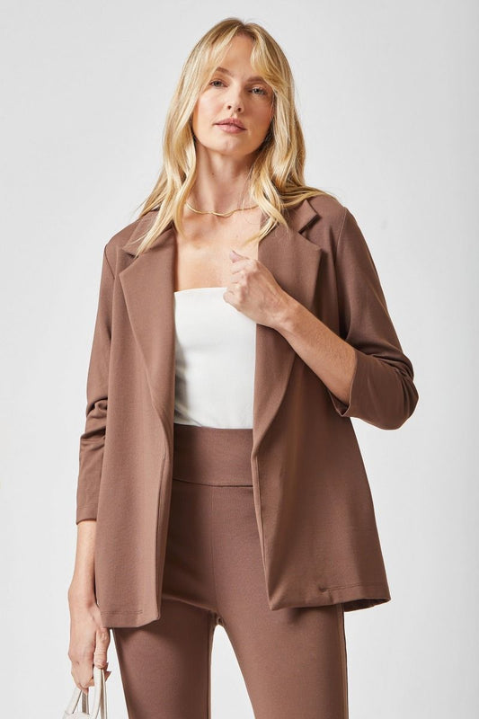 Magic Blazer 3/4 Sleeve Brown